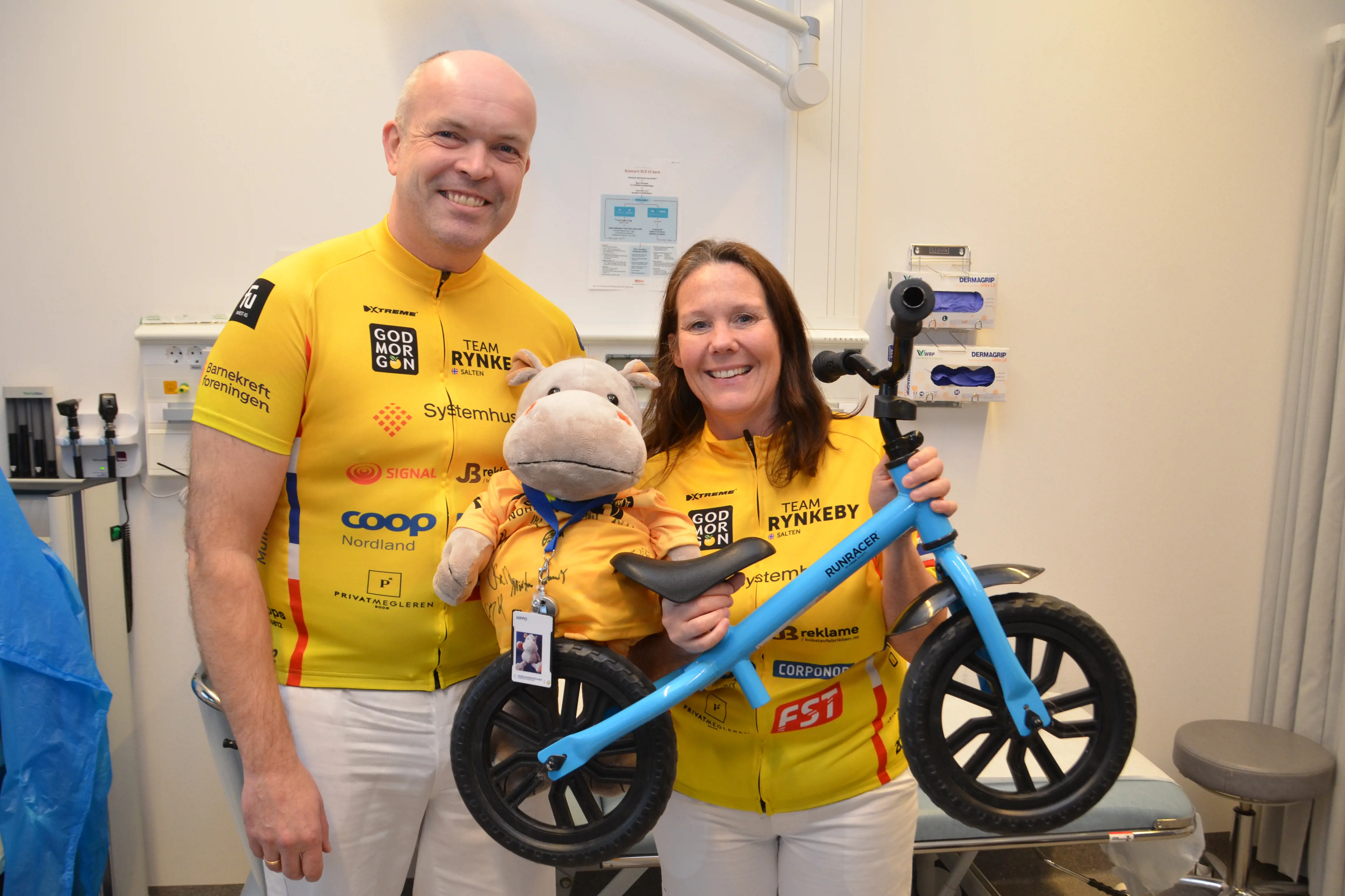 Overlegene Lars Haukland og Kristin Wasland sykler i år Oslo-Paris for Team Rynkeby Salten, til inntekt for Barnekreftforeningen