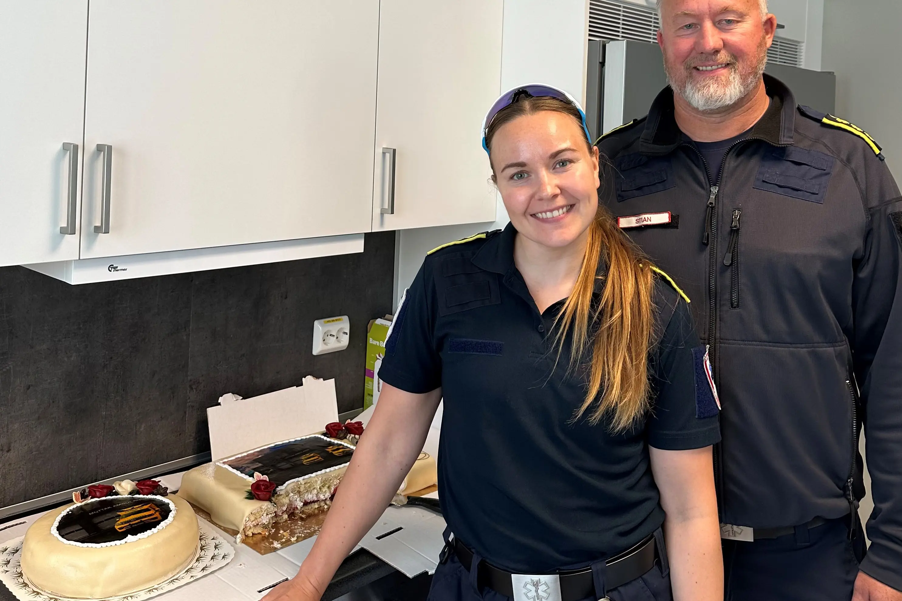 Ambulansesjef Karina Marstrander, enhetsleder Stian Sollihaug