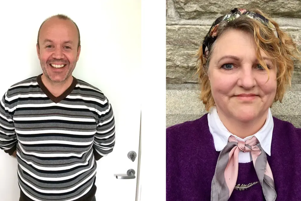 Portrettbilder av Ruben Solbakken og Ulrika Larsson
